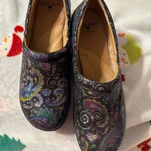 Nurse Mates Briar Black Paisley Slip on Clog